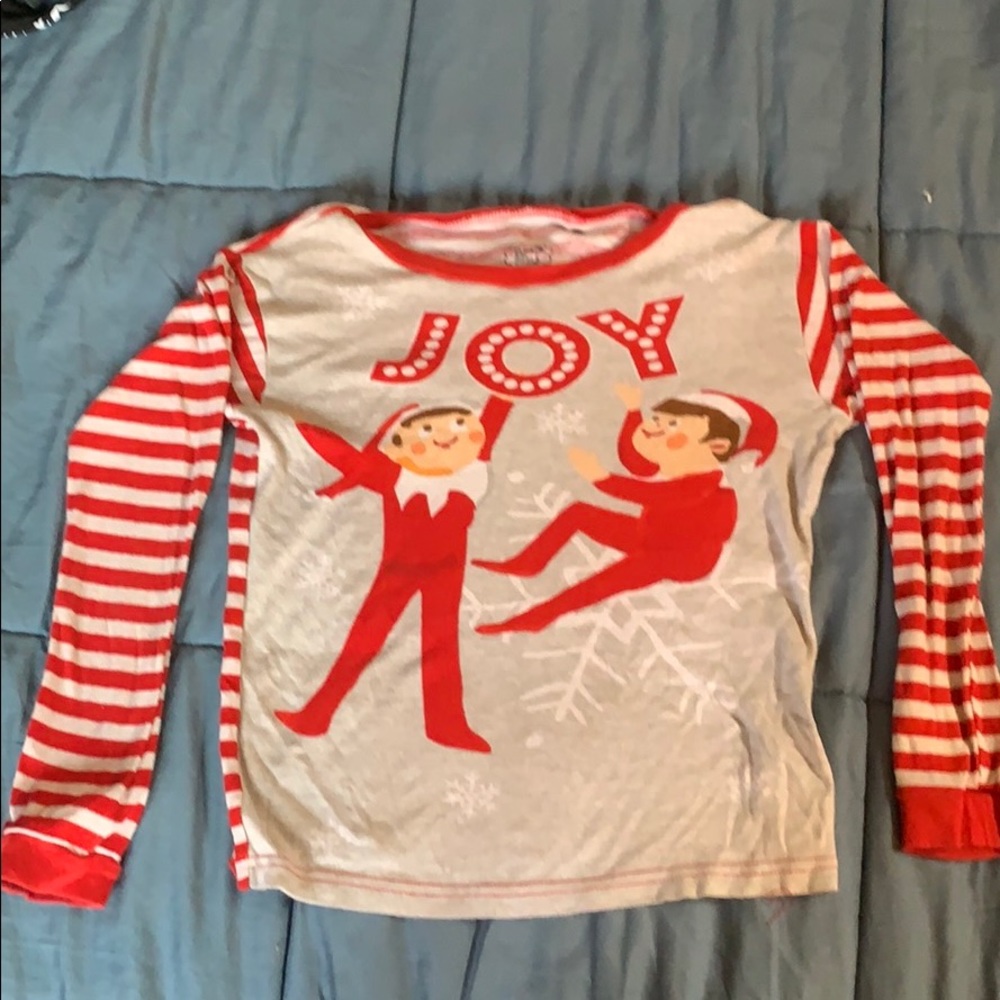 Elf on the shelf PJ top
